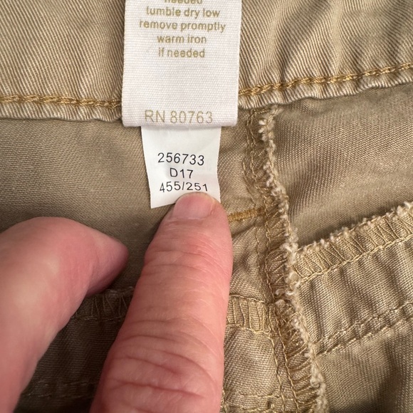 Victoria Secret London Tan Jean Size 10 Long 100% Cotton Distressed - Picture 10 of 16